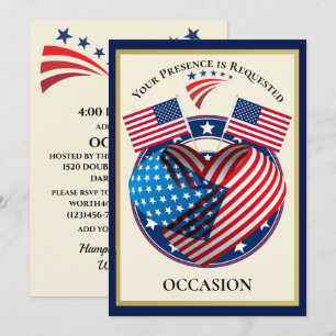 Patriotic USA Invitation
