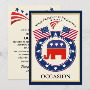 Patriotic USA Invitation