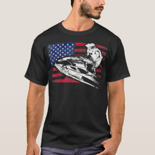 Patriotic USA Jet Skiing US Flag American Flag Jet T-Shirt