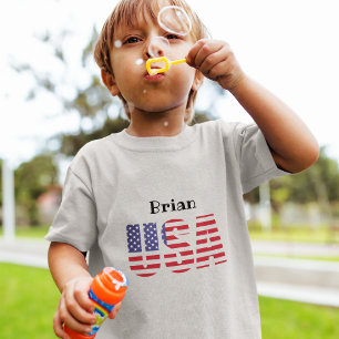 Patriotic USA Kids-Youth XS to XL T-Shirt