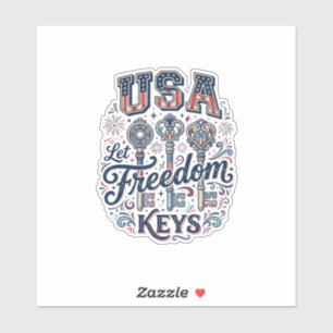 Patriotic USA Let Freedom Keys Vector Shirt Design