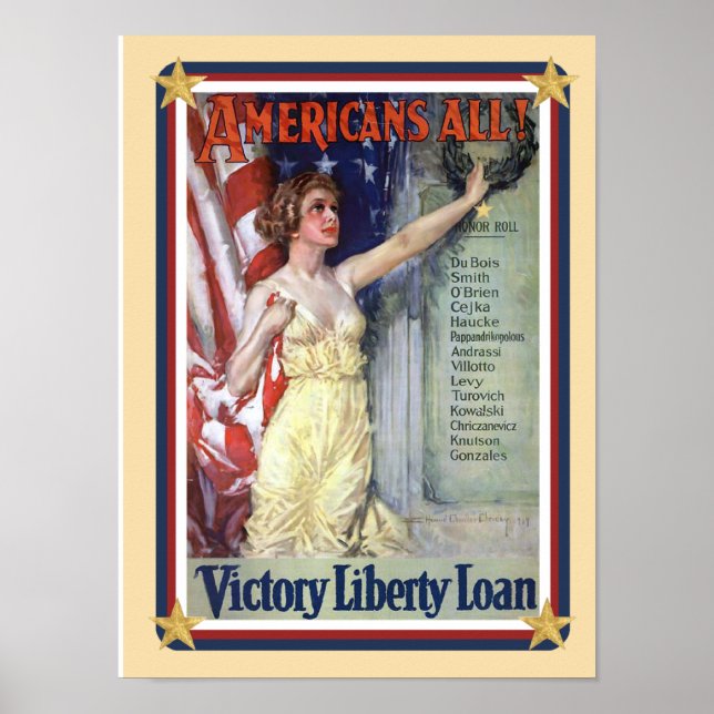 Patriotic USA - Liberty Loan Poster (Front)