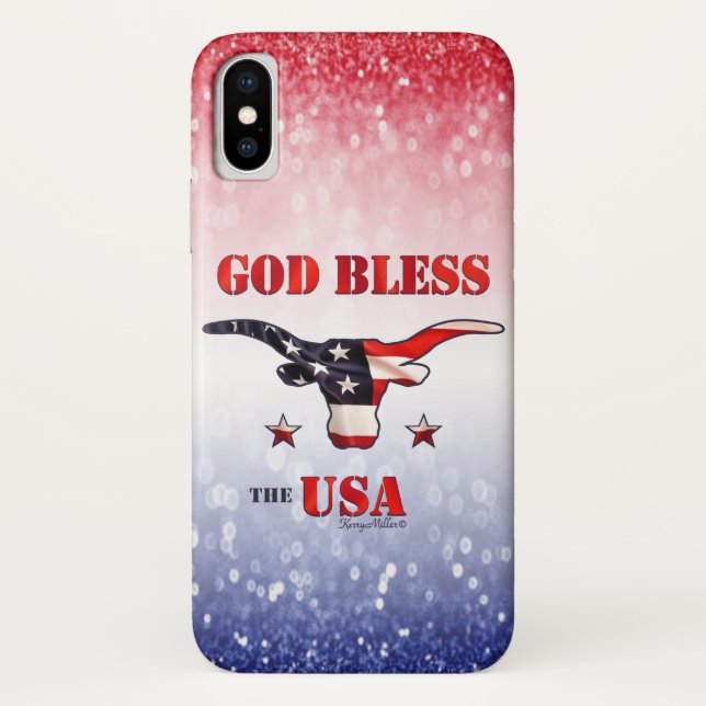 Patriotic USA - Longhorn Steer Case-Mate iPhone Ca Case (Back)