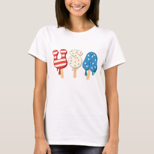 Patriotic USA Love Popsicle T-Shirt