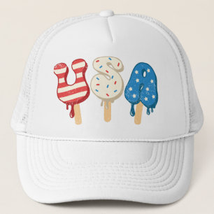 Patriotic USA Love Popsicle Trucker Hat