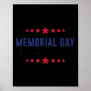 Patriotic Usa Memorial Day Family Men Women Boys  Poster