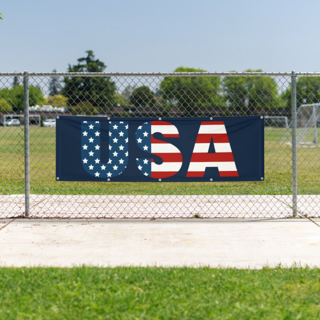 Patriotic USA Outdoor Banner (Insitu)