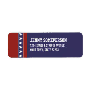 Patriotic USA Return Address Label