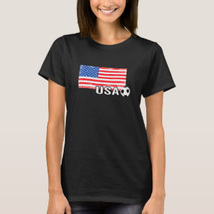Patriotic Usa Soccer Fans Love Their American Flag T-Shirt