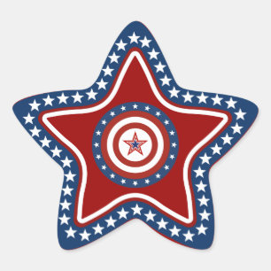 Patriotic USA Star Star Sticker