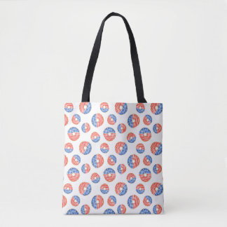Patriotic USA Stars, Stripes, and Bow Ties Tote Bag