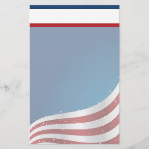 Patriotic USA Stationery with Letterhead