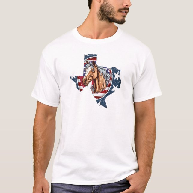 Patriotic USA Texas T-Shirt (Front)