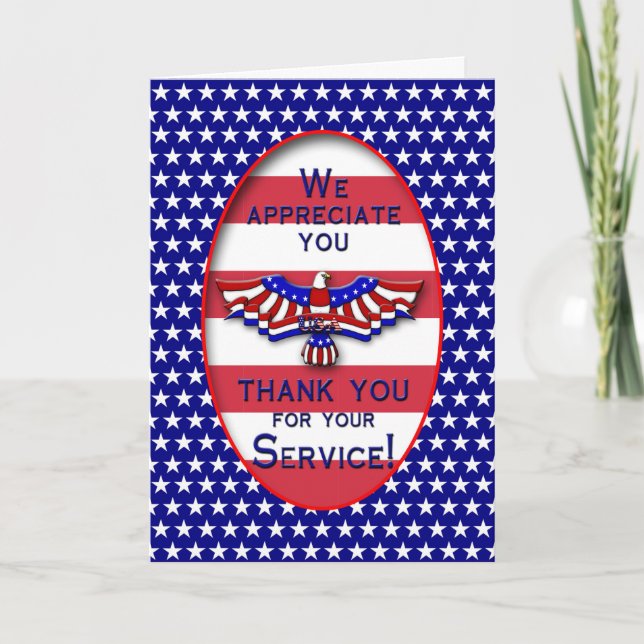 PATRIOTIC - USA - THANK YOU FOR YOUR SERVICE (Front)
