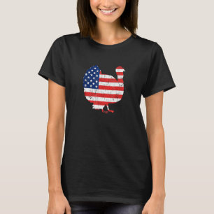Patriotic Usa Turkey With Usa Flag Thanksgiving T-Shirt