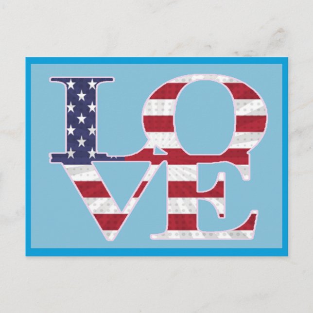 Patriotic valentine's day holiday postcard (Front)