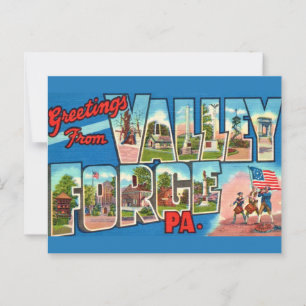 Patriotic Valley Forge PA  Postcard