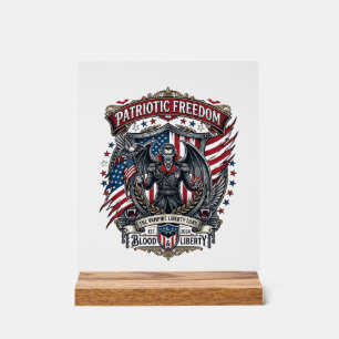 Patriotic Vampire Liberty Lord Horror Monster Patr Acrylic Sign