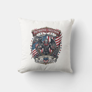 Patriotic Vampire Liberty Lord Horror Monster Patr Cushion