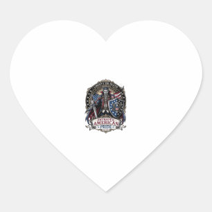 Patriotic Vampire Liberty Lord Horror Monster Patr Heart Sticker