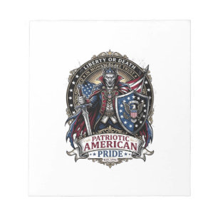 Patriotic Vampire Liberty Lord Horror Monster Patr Notepad