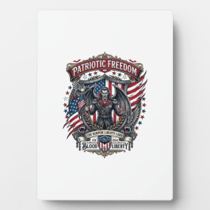 Patriotic Vampire Liberty Lord Horror Monster Patr Plaque