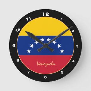 Patriotic Venezuela Flag, Venezuela Home / design Round Clock