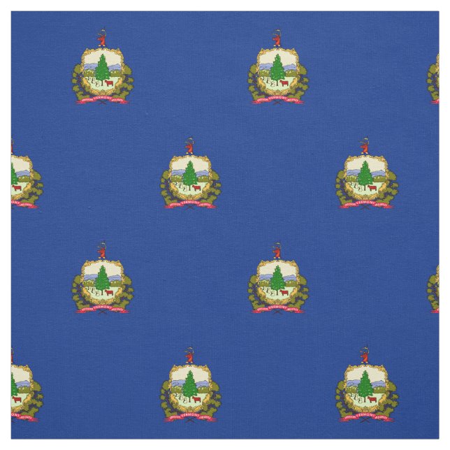 Patriotic Vermont State Flag Fabric (Swatch)