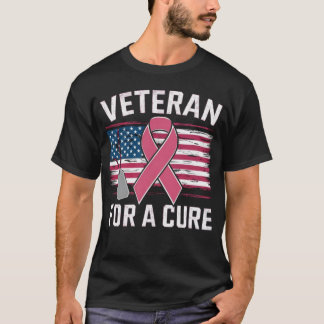 Patriotic Veteran Breast Cancer Awareness Apparel T-Shirt