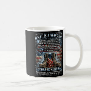 Patriotic Veteran Definition Blank Check Sacrifice Coffee Mug
