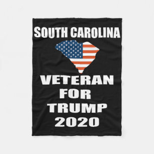 Patriotic Veteran For Trump South Carolina For Wom Fleece Blanket