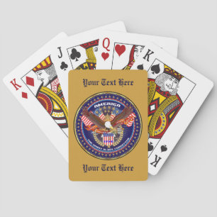 Patriotic Veteran View Large Image in About Design Playing Cards
