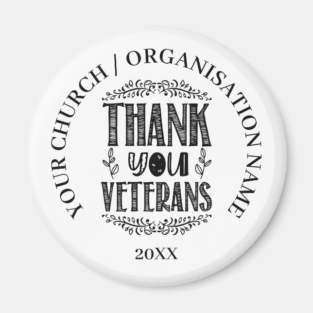 Patriotic Veterans Day Gift Magnet (Front)
