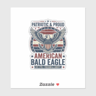 Patriotic Vintage Bald Eagle Distressed T-Shirt (3
