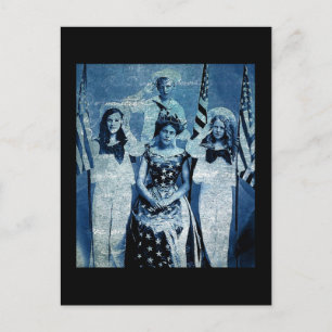 Patriotic Vintage Collage Postcard