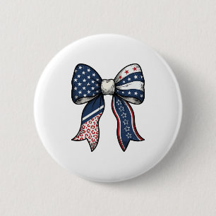 Patriotic Vintage Engraved Bow Vector Design_1 6 Cm Round Badge