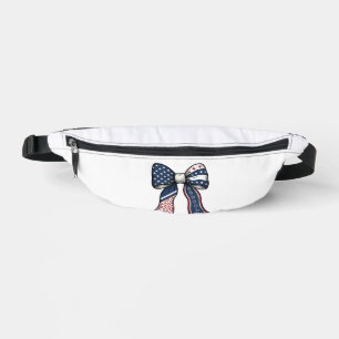 Patriotic Vintage Engraved Bow Vector Design_1 Bum Bags