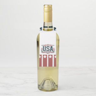 Patriotic, vintage USA  Bottle Tag