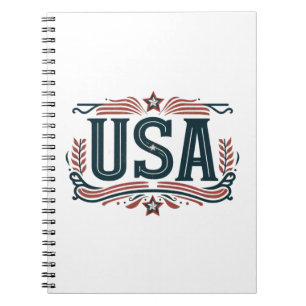 Patriotic, vintage USA  Notebook