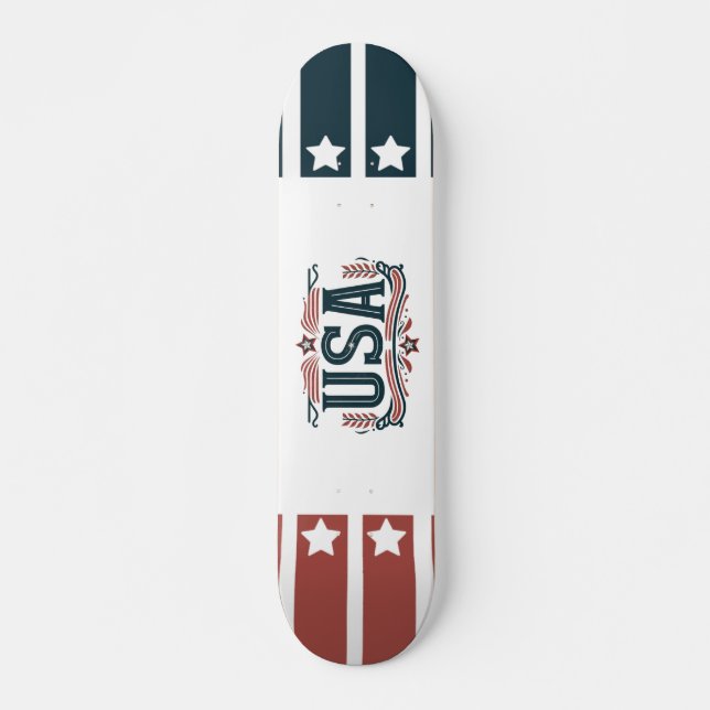 Patriotic, vintage USA  Skateboard (Front)