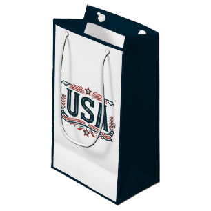 Patriotic, vintage USA Small Gift Bag