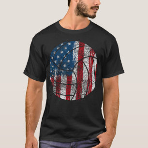 Patriotic Volleyball-American Flag Volleyball T-Shirt