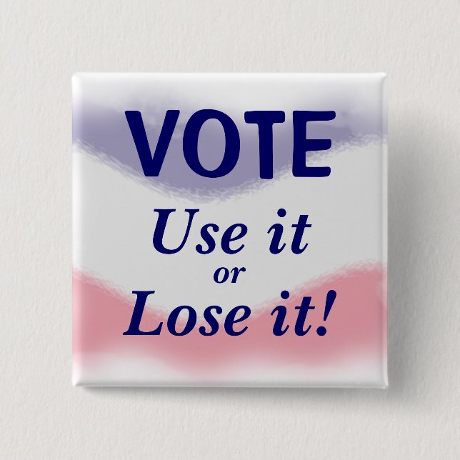 Patriotic Vote Political Button (Front)