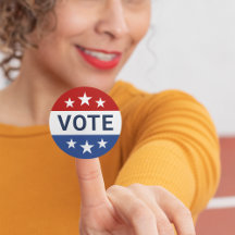 Patriotic Vote Star Badge