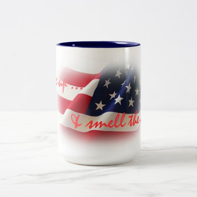 Patriotic Wake Up & Smell the Coffee Beverage Mug (Center)