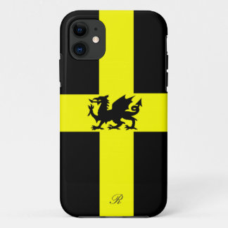 Patriotic Wales Dragon Yellow Black iPhone 5 Case