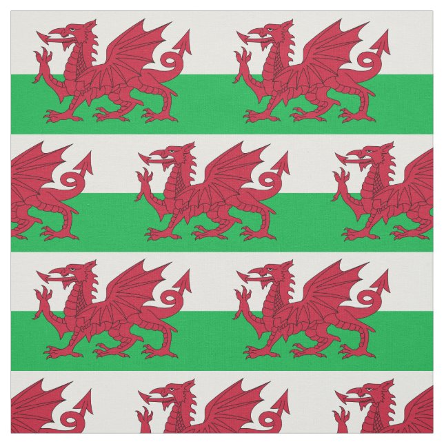 Patriotic Wales Flag Fabric (Swatch)