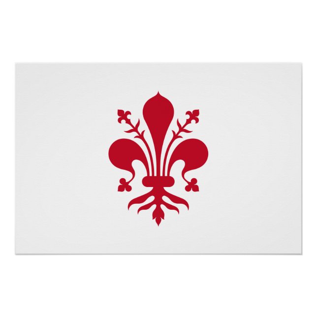 Patriotic wall poster with Flag of Florence (Front)