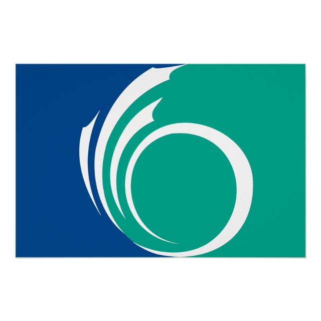 Patriotic wall poster with Flag of Ottawa, Canada (Front)