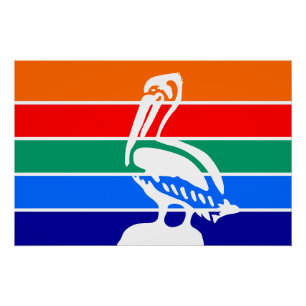 Patriotic wall poster with Flag of St. Petersburg